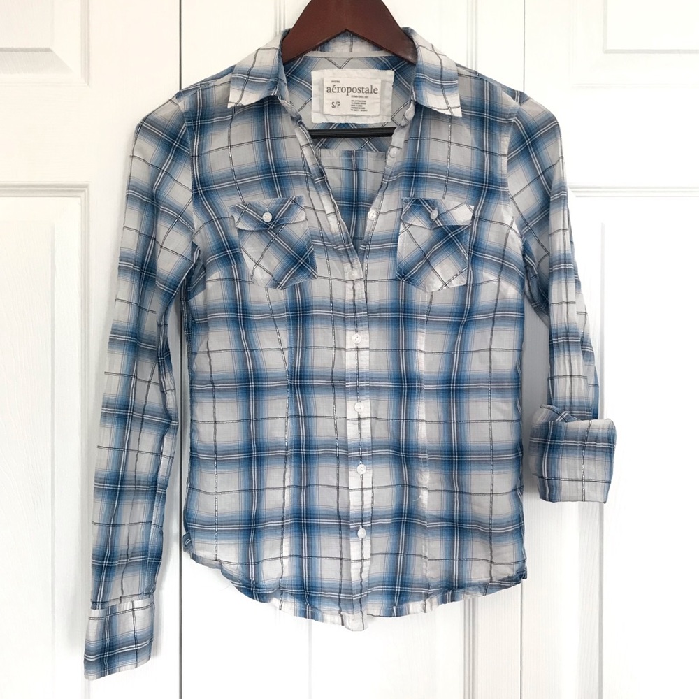 Aeropostale plaid button down shirt